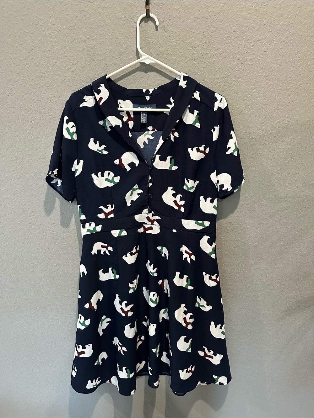 ModCloth ' Susan B Anthony ' polar bear festive novelty print retro style dress
